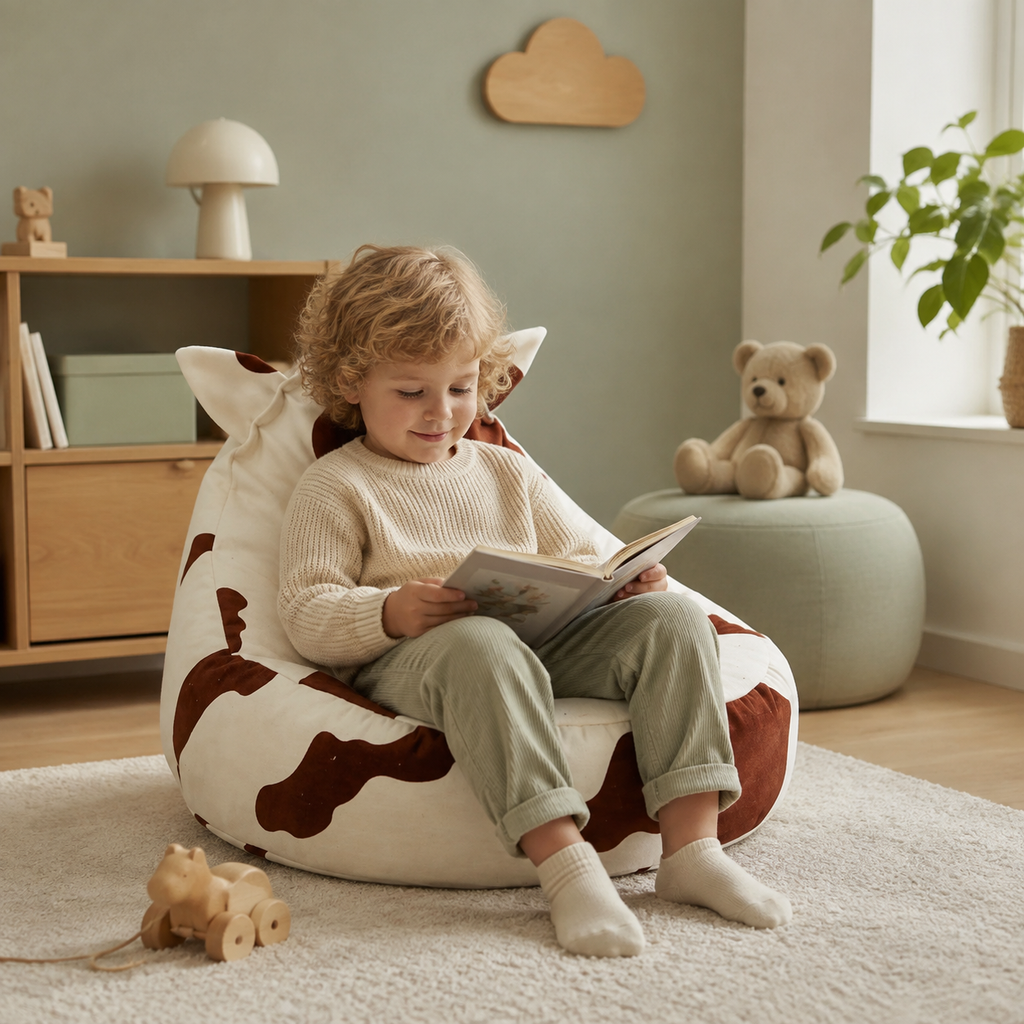 Kinder-Teddysessel Kuh im Kinderzimmer – bees&blooms