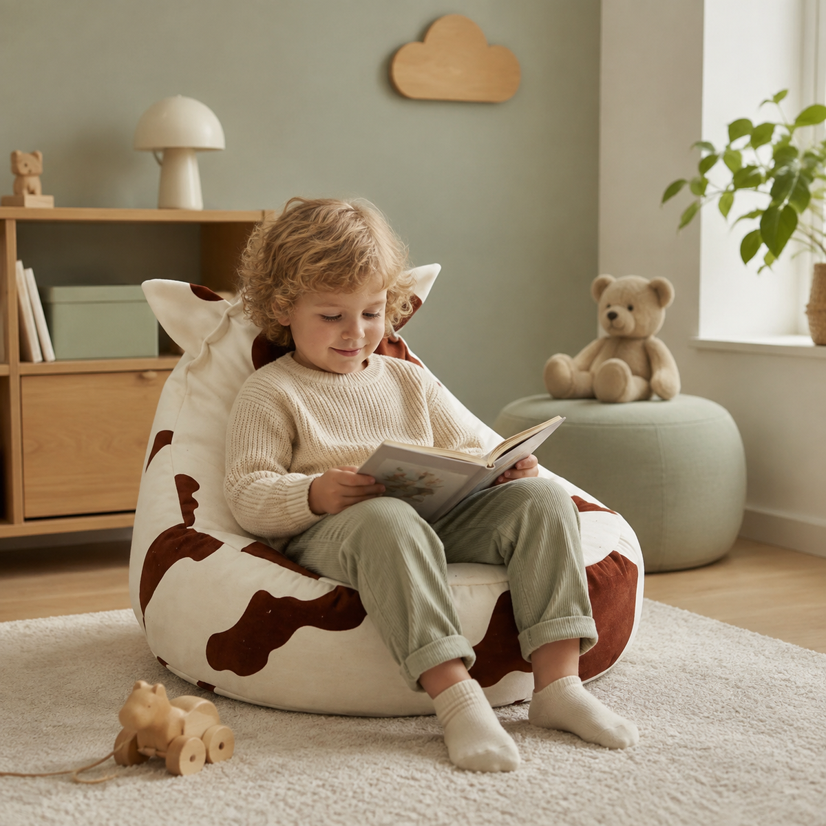 Kinder-Teddysessel Kuh im Kinderzimmer – bees&blooms