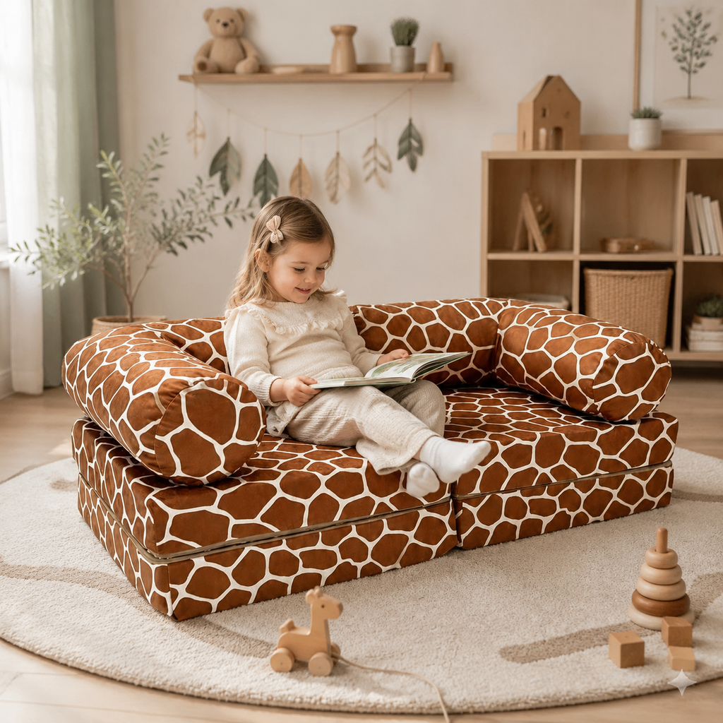 HoneyHug modulares Kindersofa – Giraffe im Kinderzimmer – bees&blooms