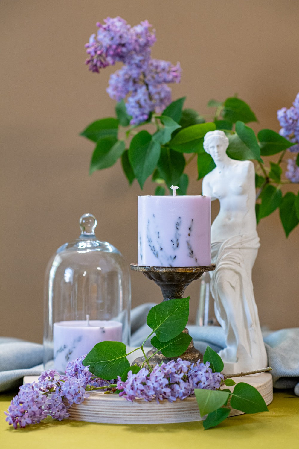 Luxus-Duftkerze aus Sojawachs – Lavendel, Lila | Handgefertigt