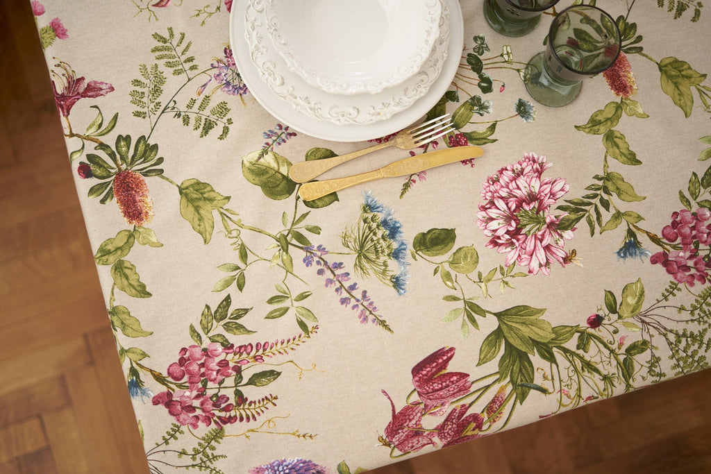 Tischdecke Botanico mit floralem Muster – Originalansicht 3