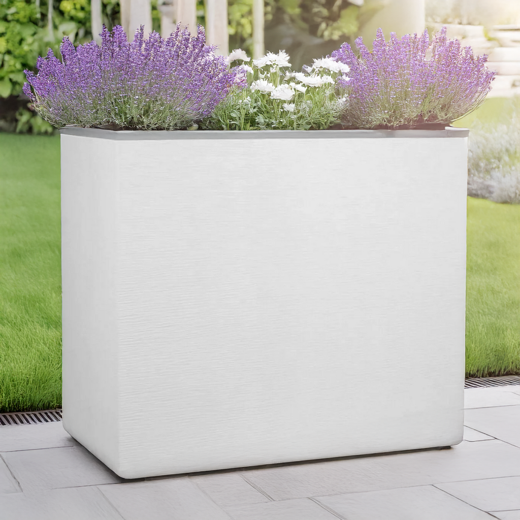 Blumentopf EDA Wall Loft Graphit Weiß Kunststoff rechteckig 78,5 x 29,5 x 60 cm