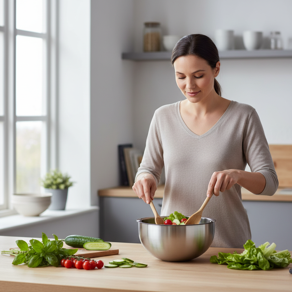 Edelstahl Salatschüssel im Alltag – gesunde Mahlzeiten einfach zubereiten
