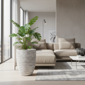 Blumentopf Capi Europe Elfenbein Kunststoff rund