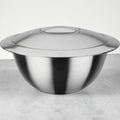 Große Edelstahl Schüssel mit Deckel – moderne Küchenschüssel für Aufbewahrung und Salat