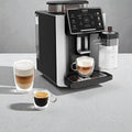 Krups Kaffeevollautomat mit Milchsystem bereitet Latte Macchiato und Espresso, moderner Kaffeeautomat für Zuhause