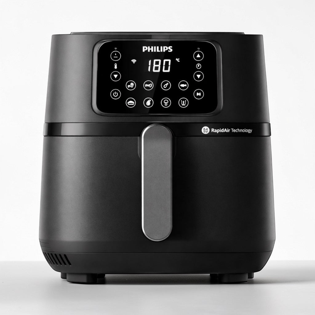 Philips Heißluftfritteuse mit Touch Display und RapidAir Technologie für knuspriges Kochen ohne Öl
