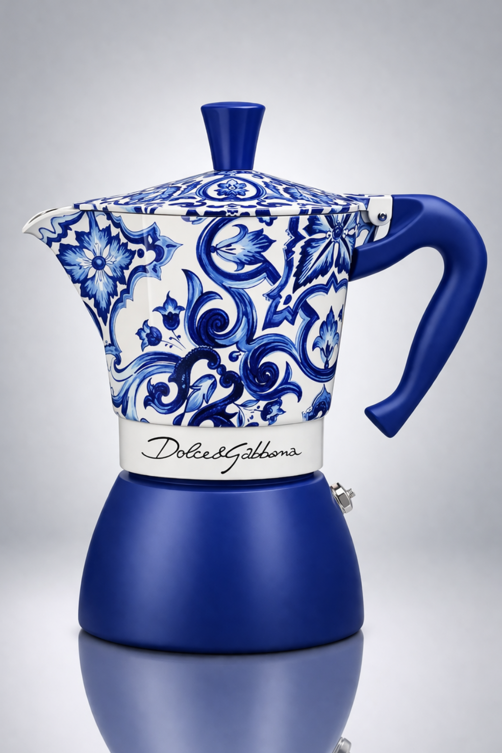 Italienische Kaffeemaschine Bialetti Dolce Gabbana blau 6 Tassen Aluminium Design
