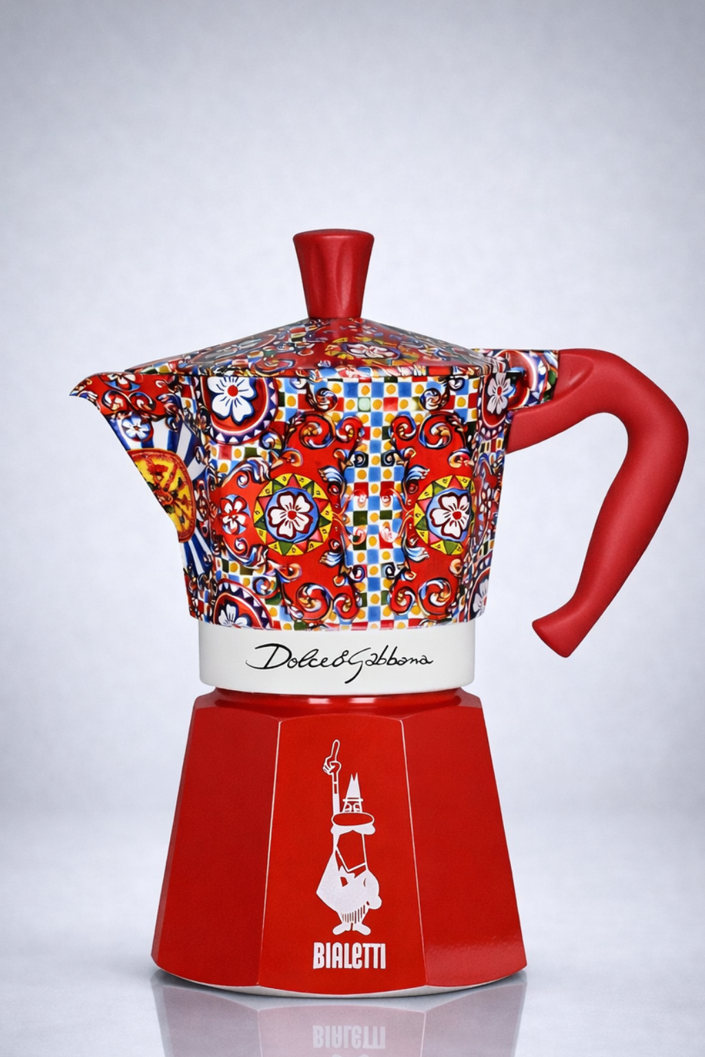 Italienische Kaffeemaschine Bialetti Dolce Gabbana rot 6 Tassen Aluminium Design