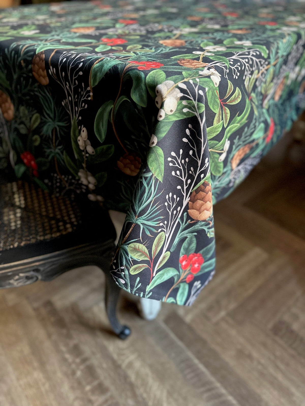 Tischdecke Christmas Forest aus 100 % Baumwolle – Originalansicht 2