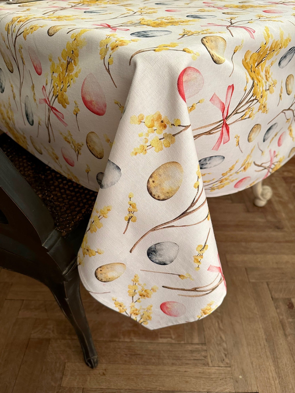 Tischdecke Easter Happy aus 100 % Baumwolle – Originalansicht 3