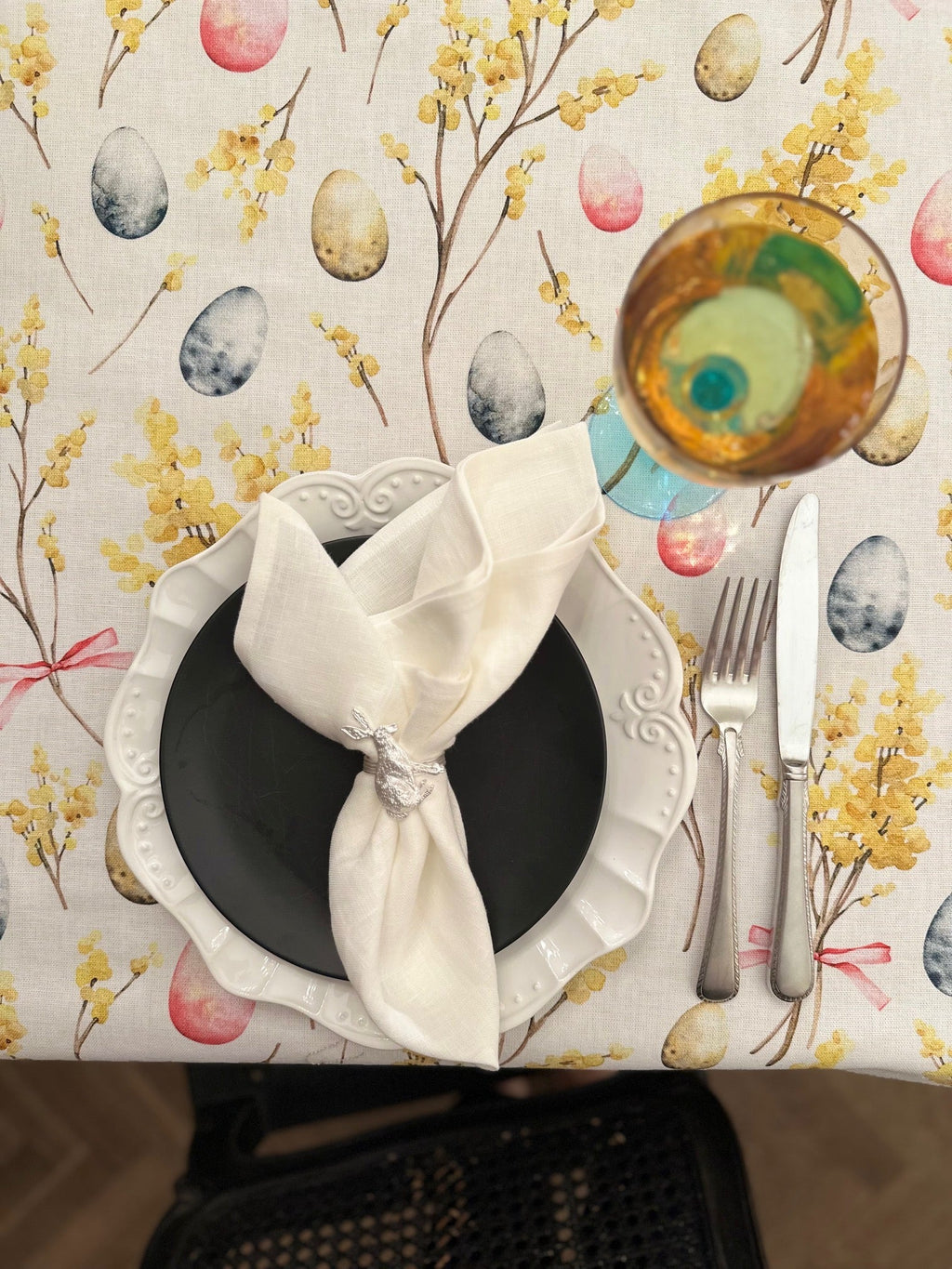 Tischdecke Easter Happy aus 100 % Baumwolle – Originalansicht 2