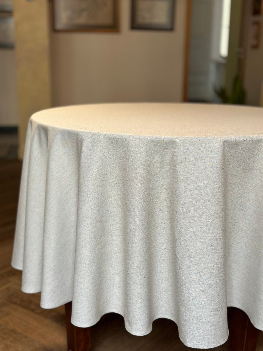 Runde Tischdecke Nord 3 aus recyceltem Stoff – Originalansicht 1