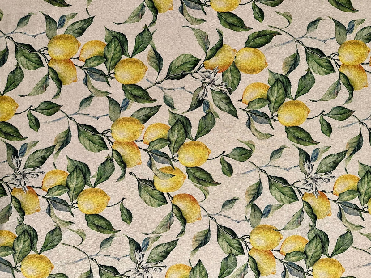 Tischdecke Lemon Linen aus Baumwolle & Leinen – Originalansicht 2