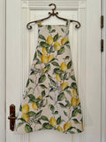 Damen-Küchenschürze Lemon Linen mit Zitronenmotiv