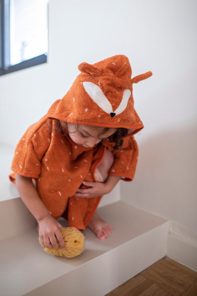 Kinder-Badeponcho aus Bio-Baumwolle – Mr. Fox – Originalansicht 1