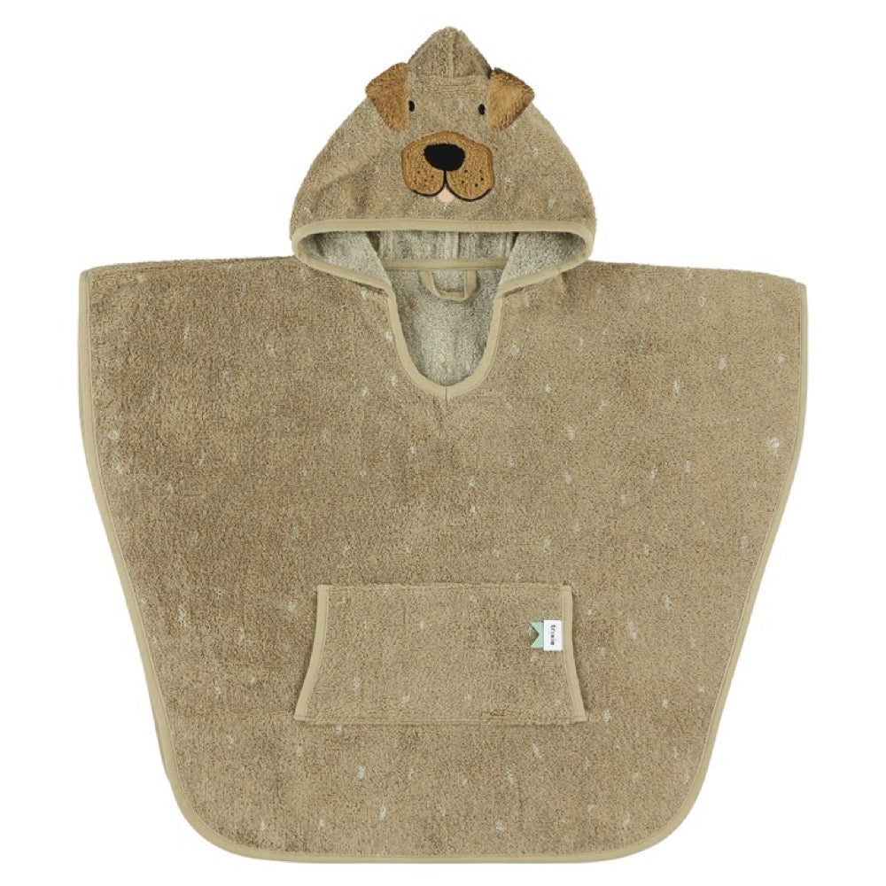 Weicher Kinder-Badeponcho Mr. Dog mit Kapuze