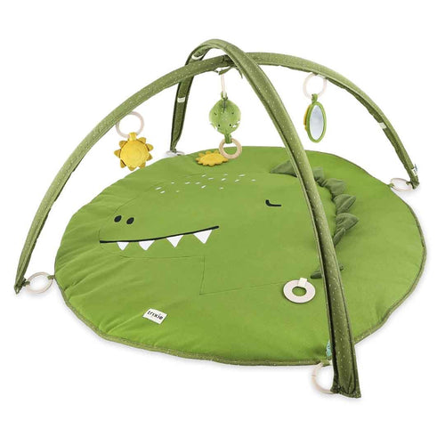 Baby-Spielmatte mit Spielbögen Mr. Dino – Vorderansicht