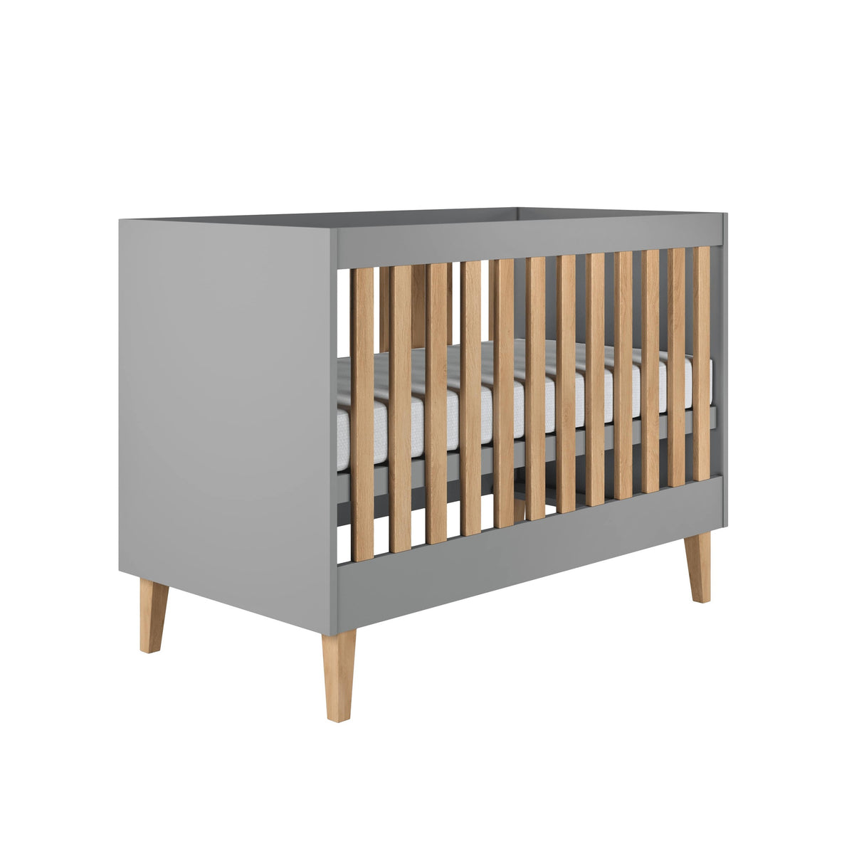Babybett Kubi - Grau – Produktansicht | Kocot Kids
