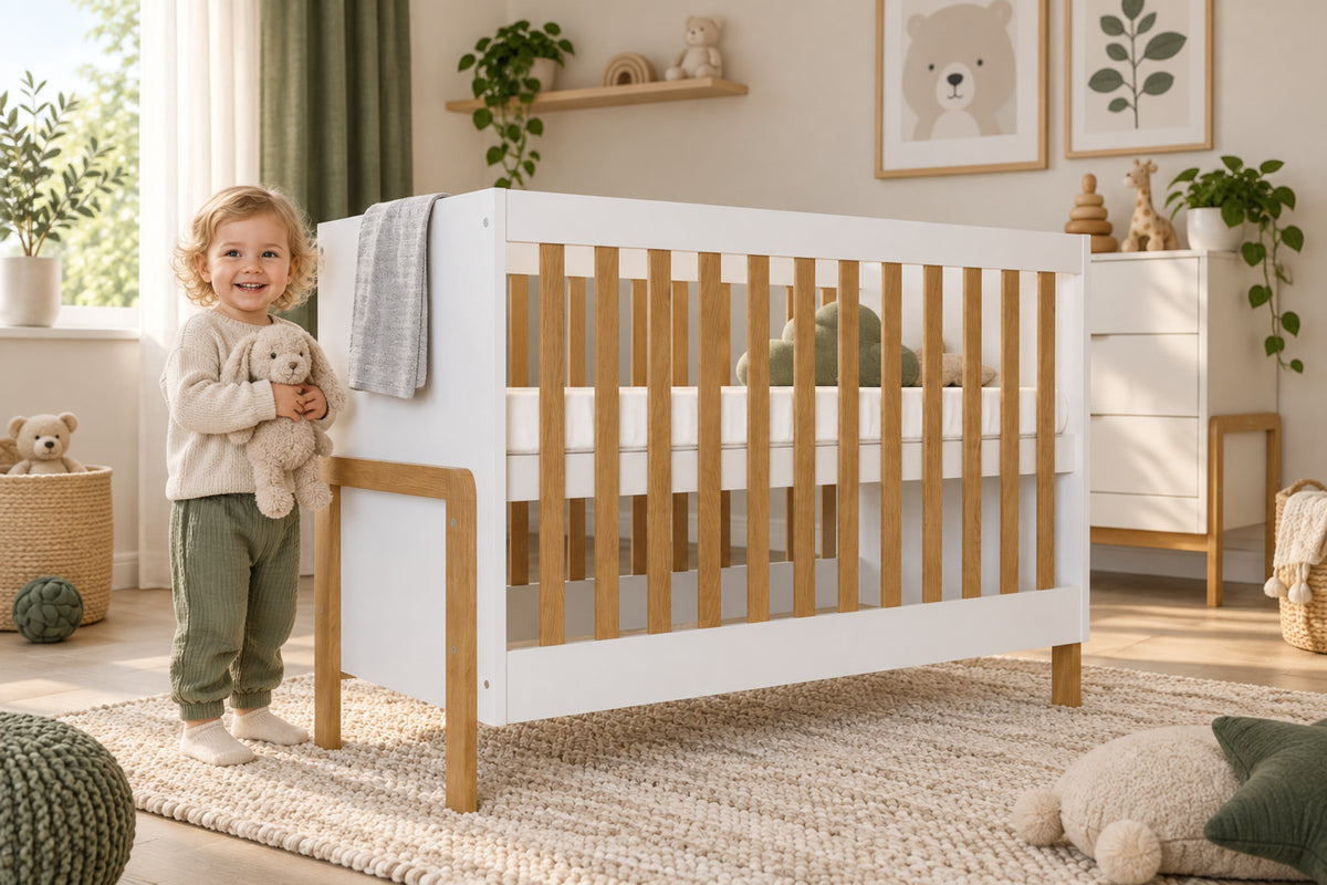 Babybett Victor im stilvollen Kinderzimmer