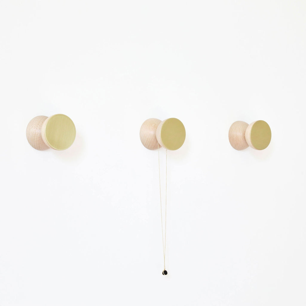 Wandhaken aus Buchenholz & Messing – Originalansicht 4