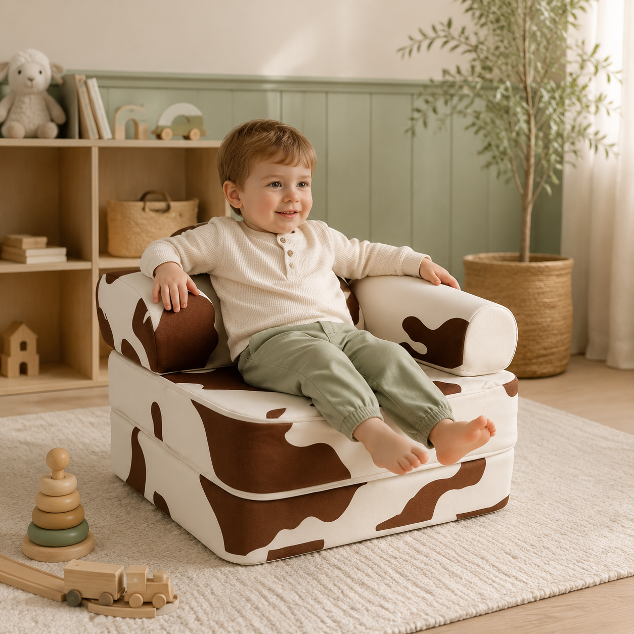 Modularer Kindersessel – Kuh im Kinderzimmer – bees&blooms