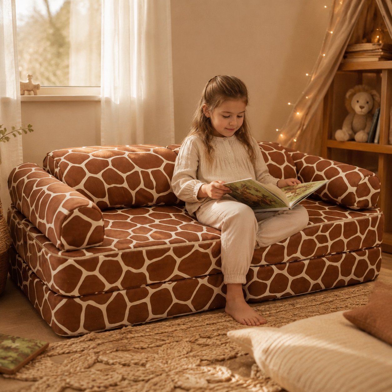 Modulares Spielsofa – Giraffe, 120 cm in Spiel- und Leseecke – bees&blooms
