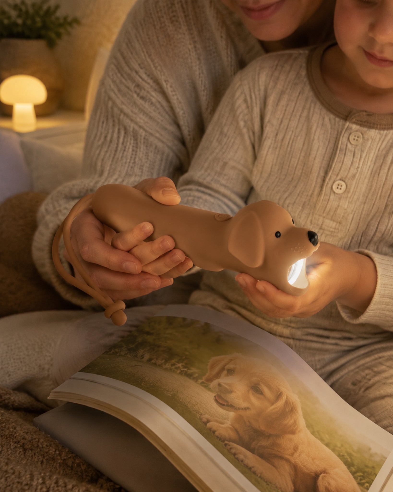 Kinder-Taschenlampe Hund Buddy – gemeinsames Lesen