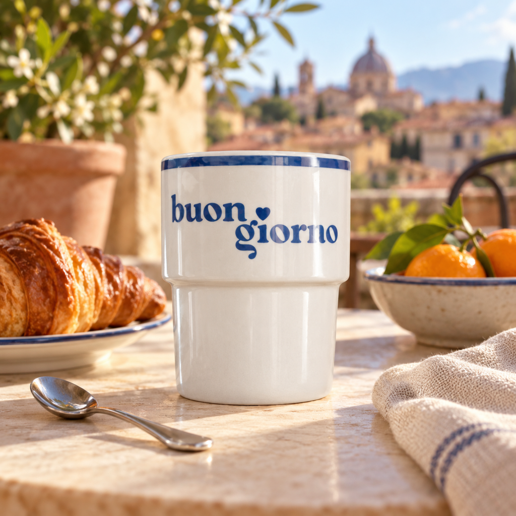 Keramiktasse Buongiorno in italienischer Atmosphäre