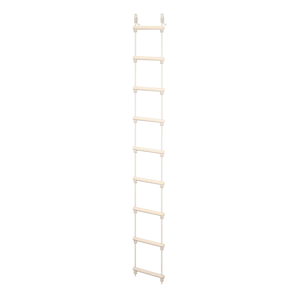 EVERGYM Rope Ladder with Wooden Rungs