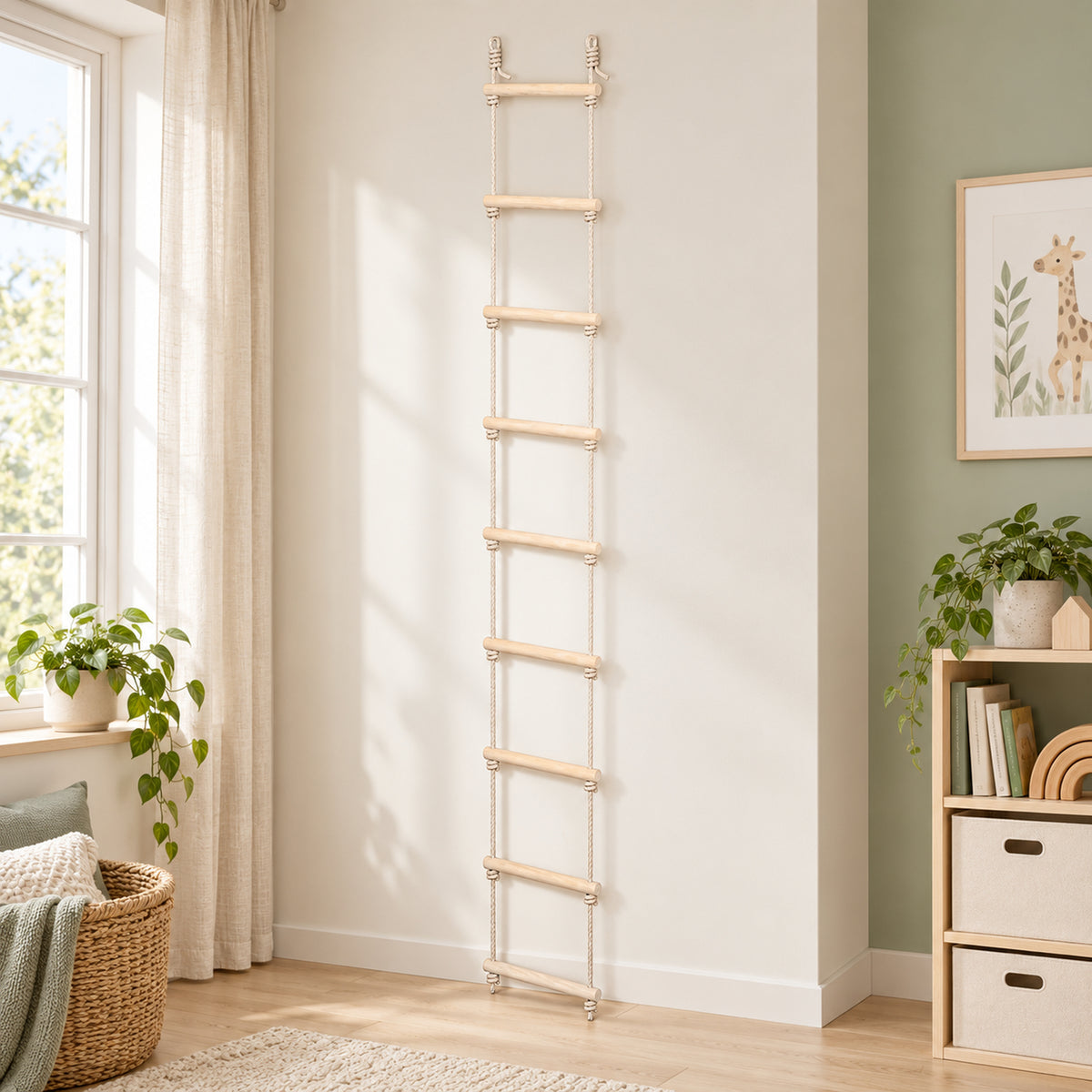 BusyKids EVERGYM Strickleiter mit Holzsprossen – Premium-Produktansicht