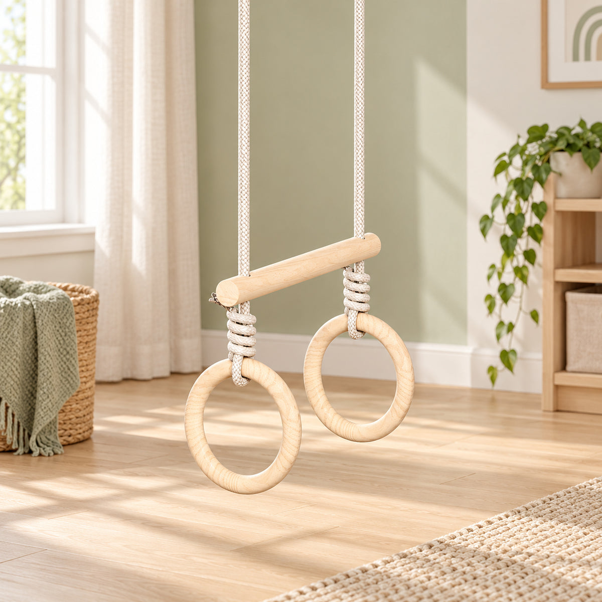 BusyKids EVERGYM Turnringe aus Holz – Premium-Produktansicht