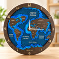 BusyKids Holz-Wanduhr Weltkarte – Natur oder Wenge – Premium-Produktansicht
