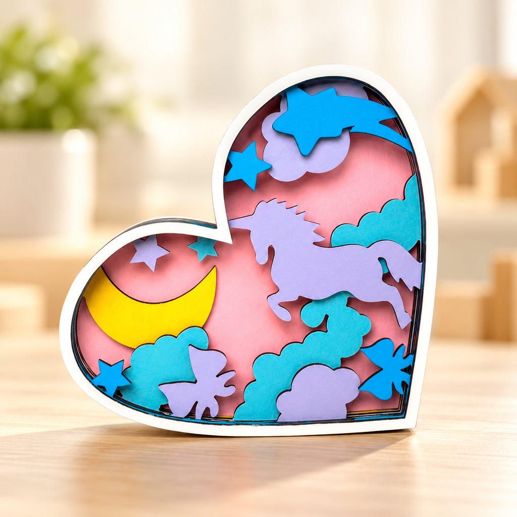 BusyKids Holzpuzzle-Bastelset Magic World – Herzform – Premium-Produktansicht
