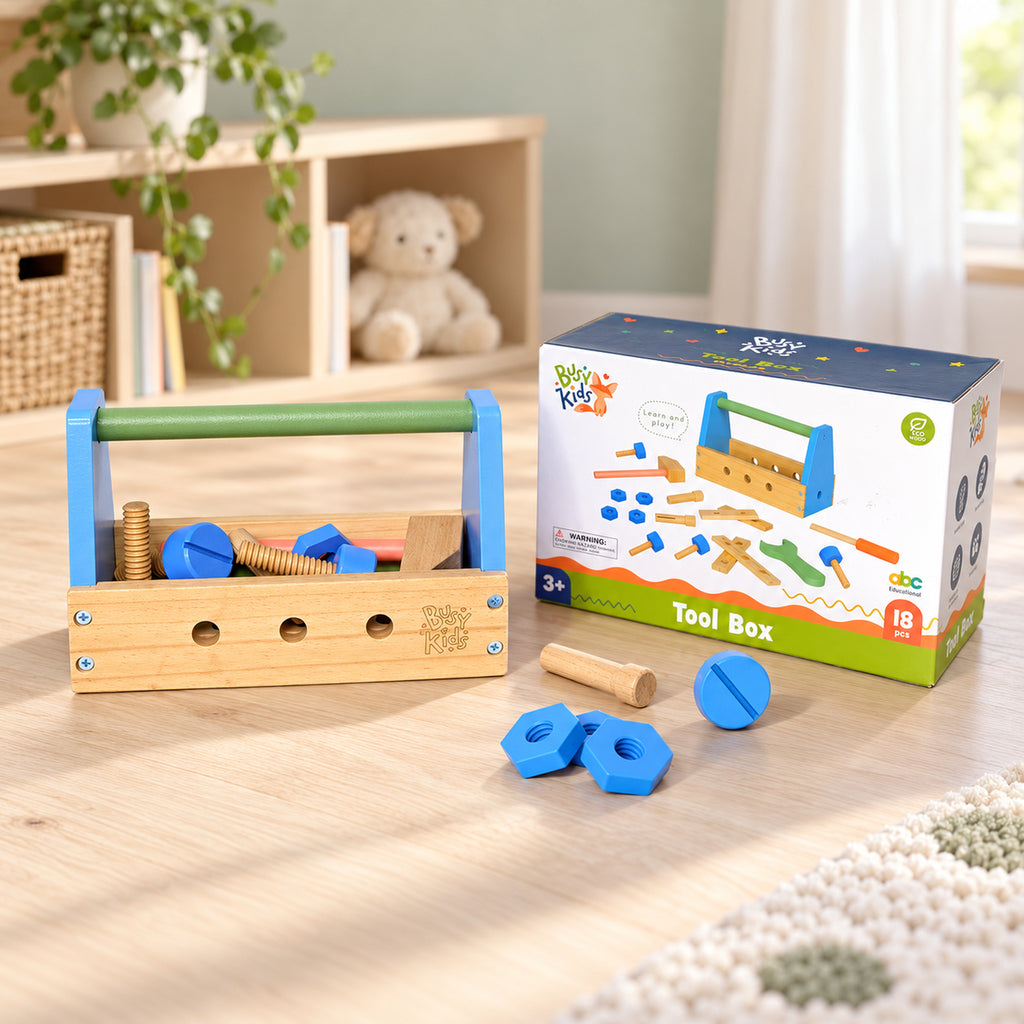 BusyKids Kinder-Werkzeugkasten zum Spielen – Premium-Produktansicht