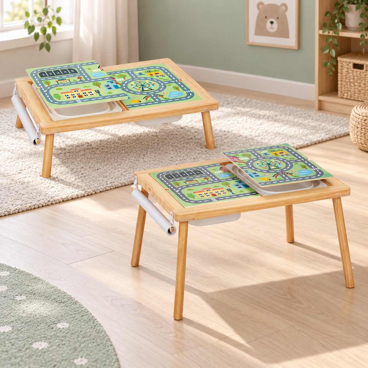 BusyKids Kreativ-Kindertisch mit wendbarer Tischplatte – Premium-Produktansicht