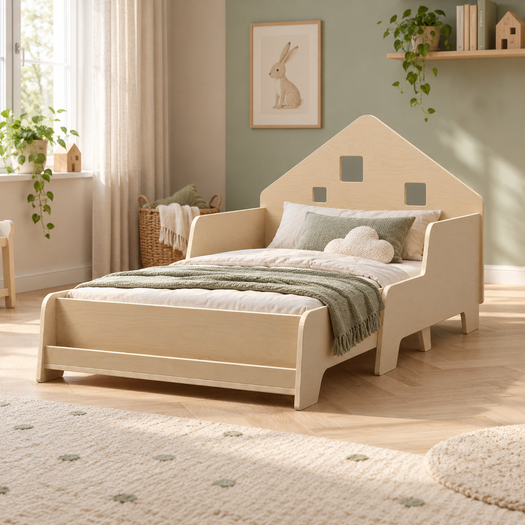 BusyKids Mitwachsendes Hausbett mit LED-Beleuchtung – Premium-Produktansicht
