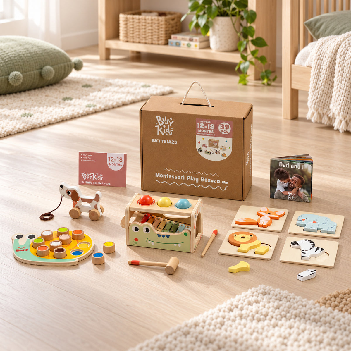 BusyKids Montessori-Spielbox Nr. 2 – 12–18 Monate – Premium-Produktansicht