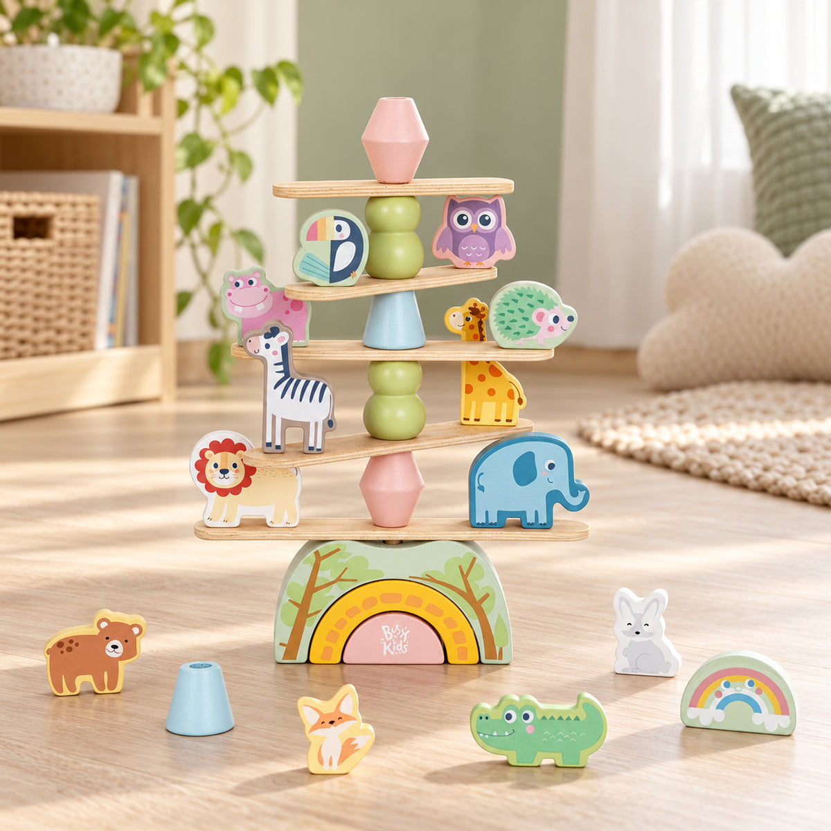 BusyKids Tier-Stapelspiel für Kinder – Premium-Produktansicht