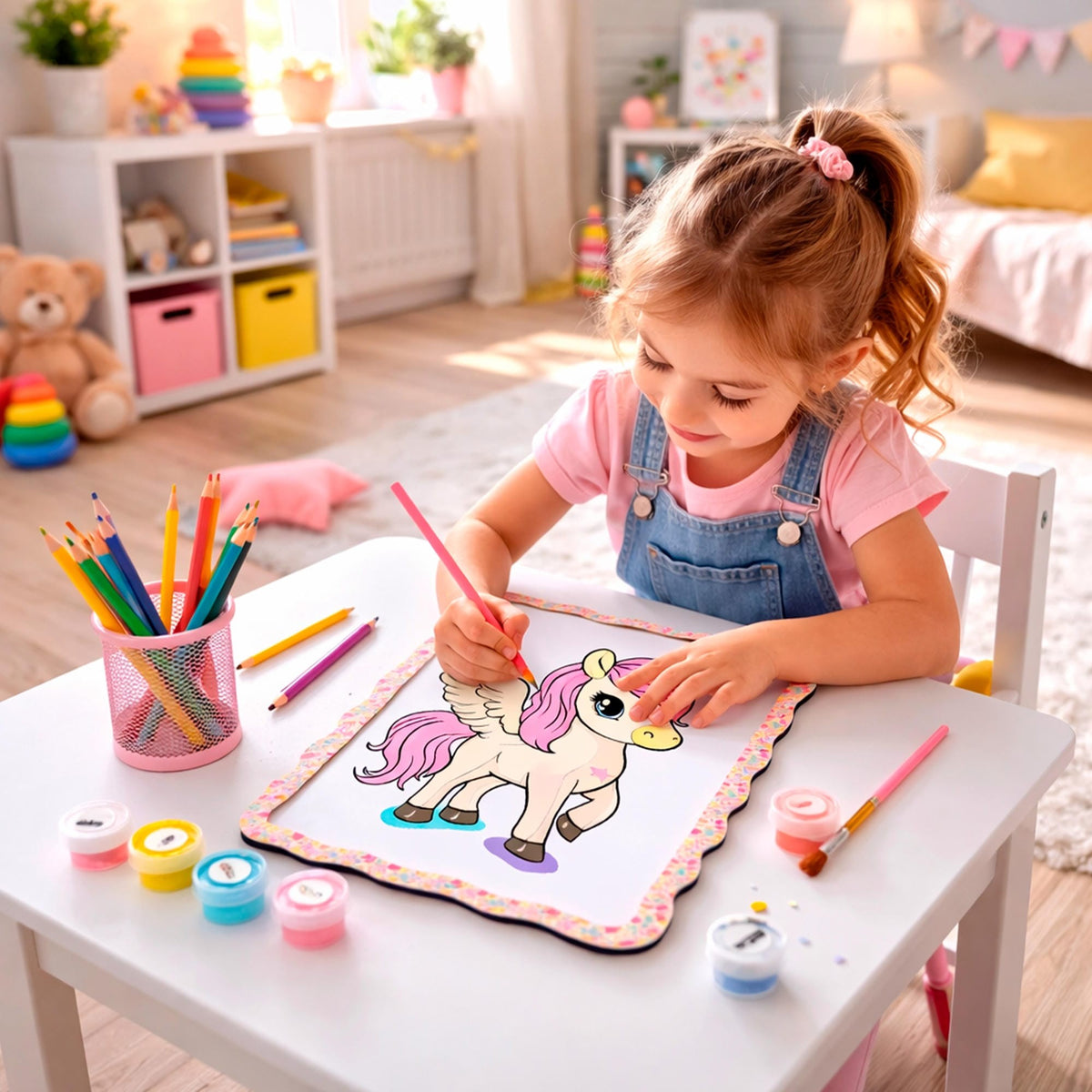 BusyKids Unicorn Paint-by-Numbers Kit