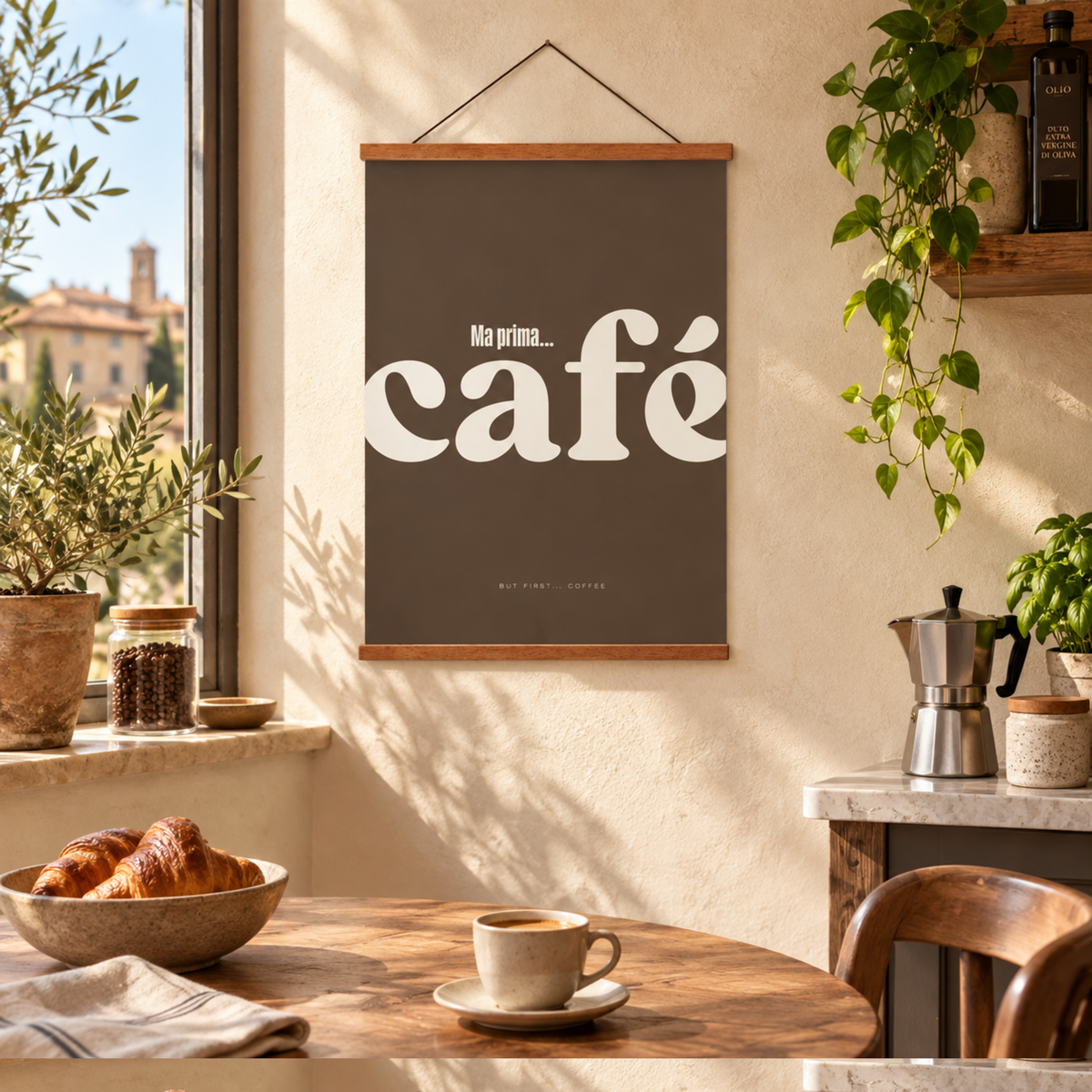Italienisches Poster Café in italienischer Atmosphäre