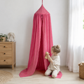 Kinder-Baldachin Pink Stripes mit Kind
