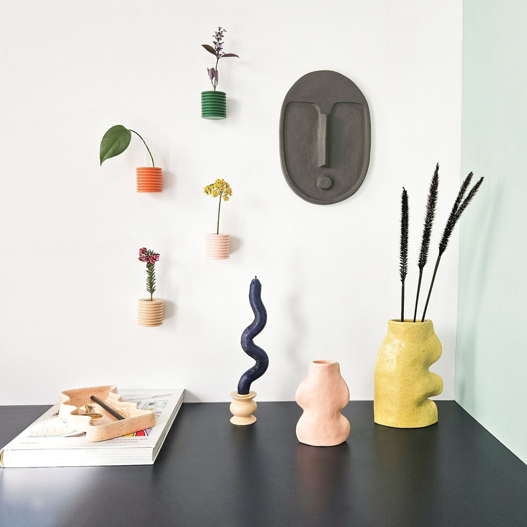 Keramik-Wandmaske – Anthrazitgrau – Originalansicht 6