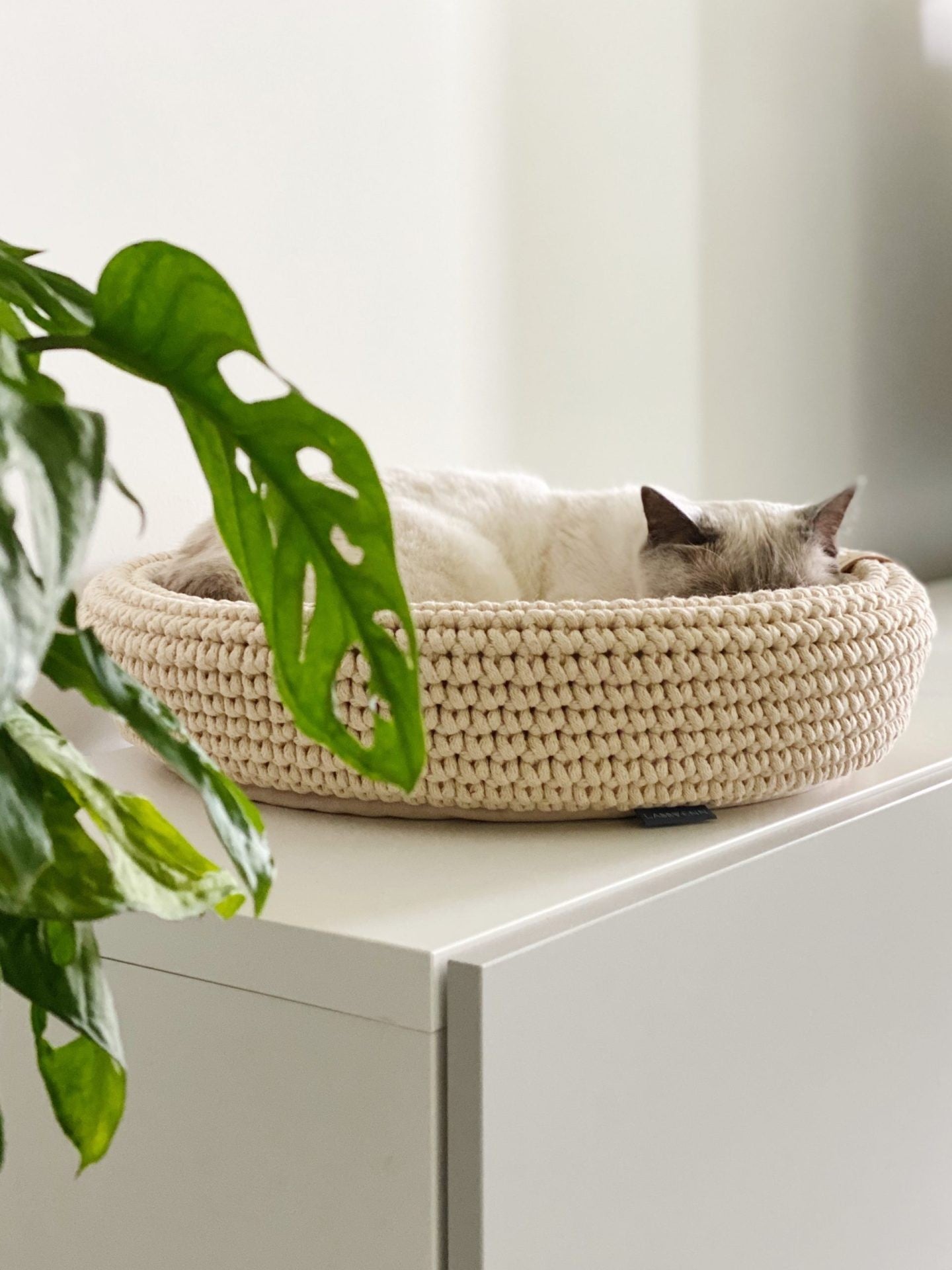 Coco Tierbett für Hund und Katze in Beige – Ansicht 3