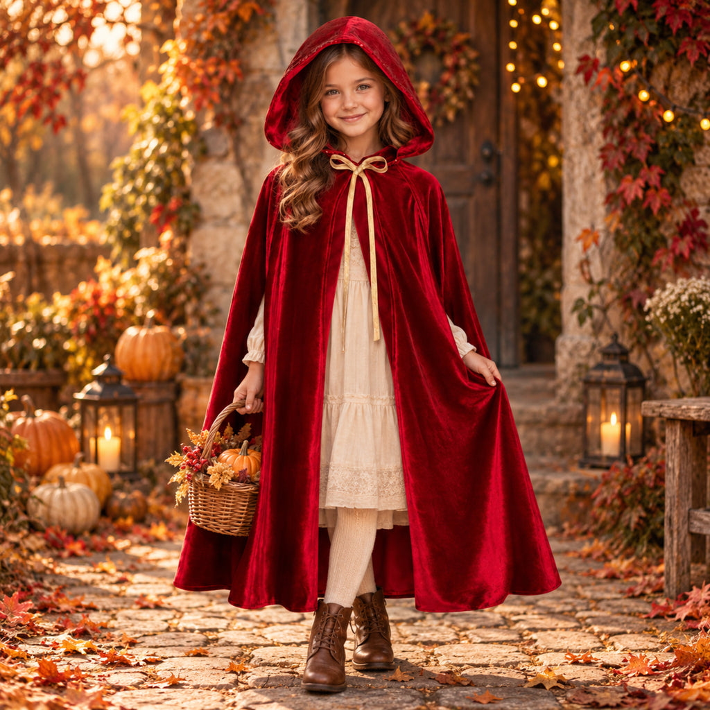 Kind im magischen Umhang Creme-Perle – Halloween-Kostüm