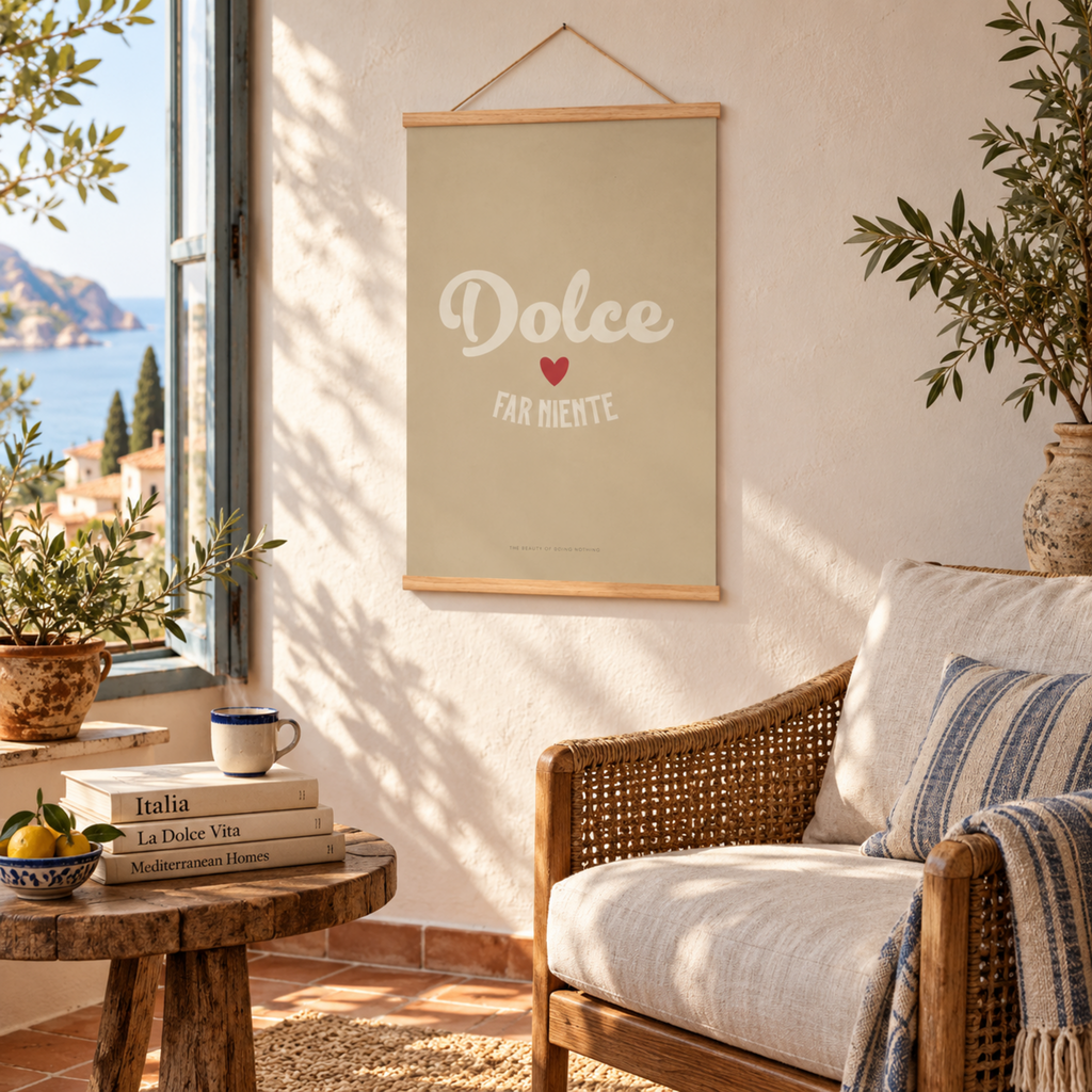 Italienisches Poster Dolce far Niente in italienischer Atmosphäre