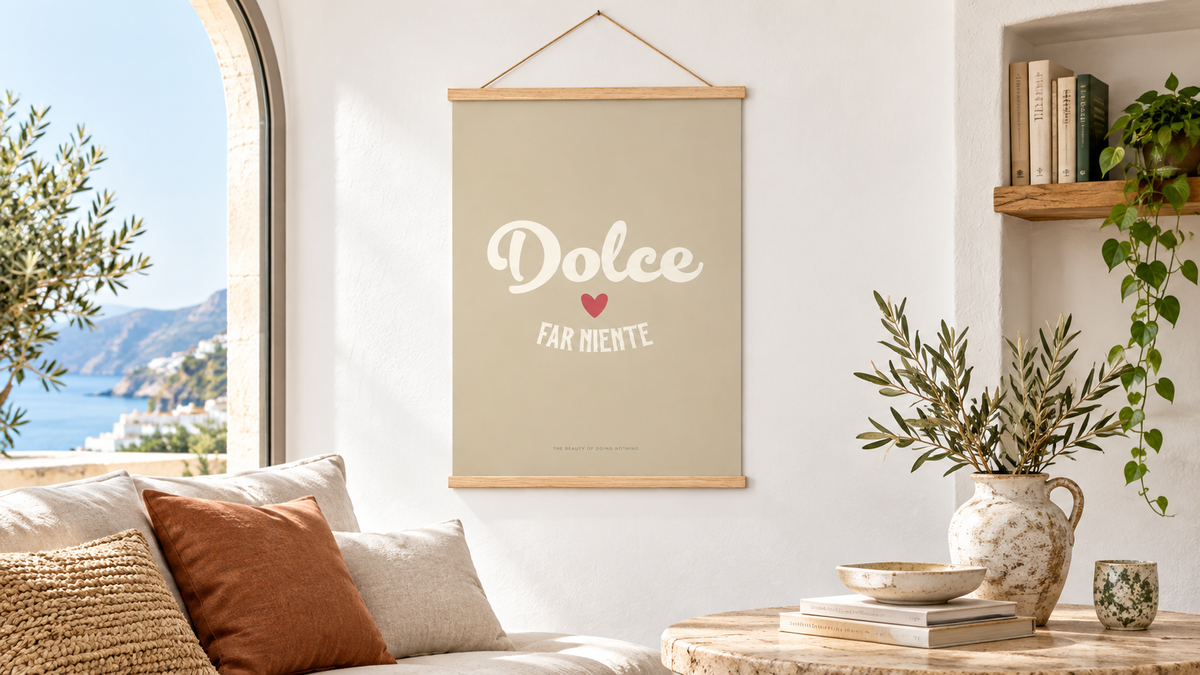 Poster Dolce far Niente in italienischer Atmosphäre – Panorama