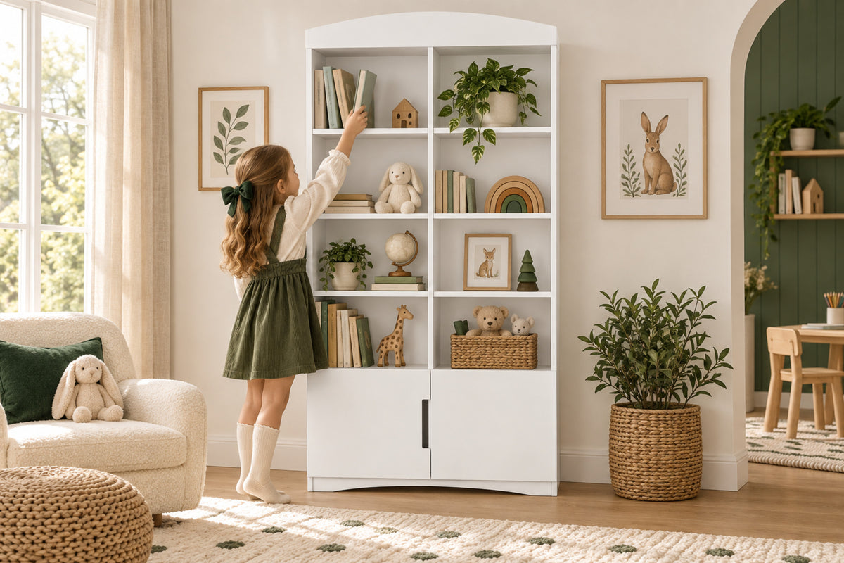 Doppelregal Classic – stilvoll im Kinderzimmer eingerichtet
