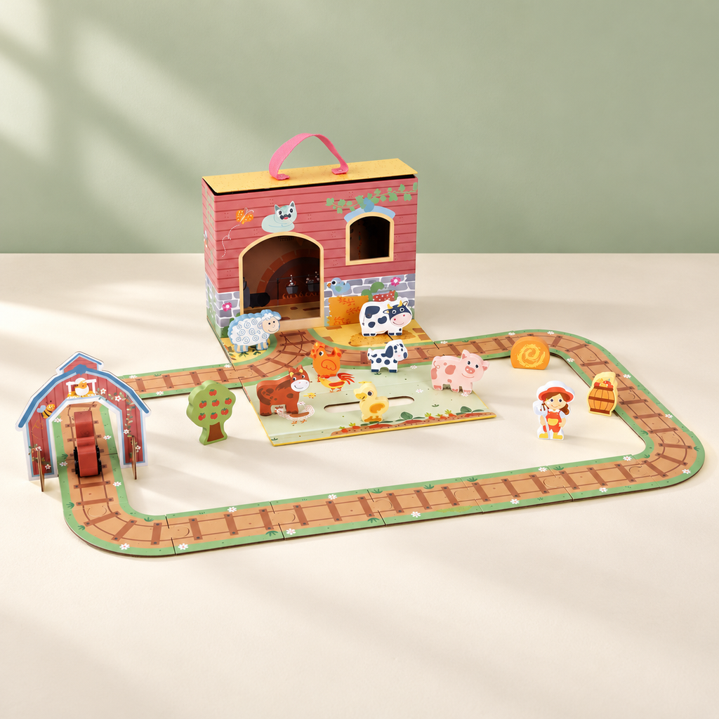 BusyKids Bauernhof-Spielbox für unterwegs – Premium-Produktansicht