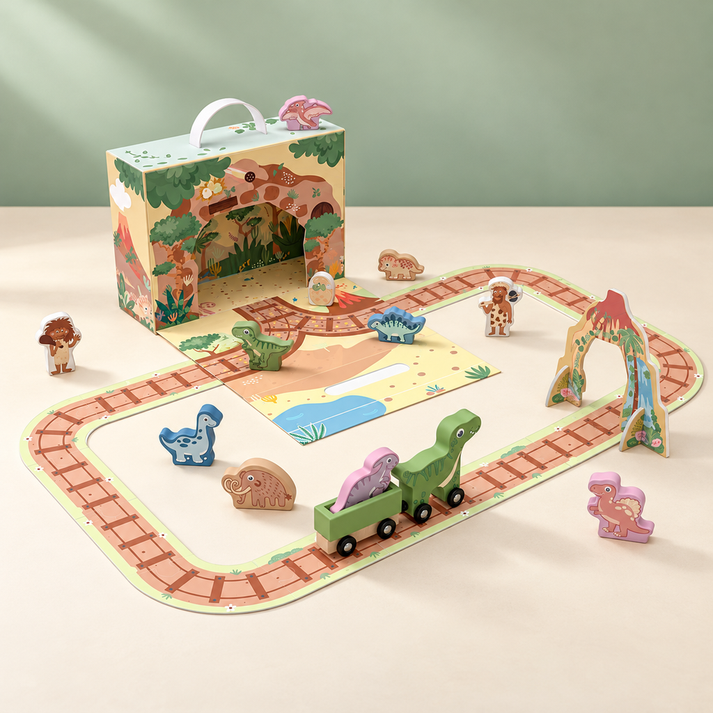 BusyKids Dinosaurier-Spielbox für unterwegs – Premium-Produktansicht